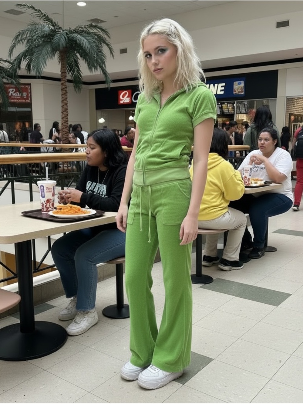 Vintage Y2K Juicy Couture Lime Green Velour Tracksuit Set S Rare